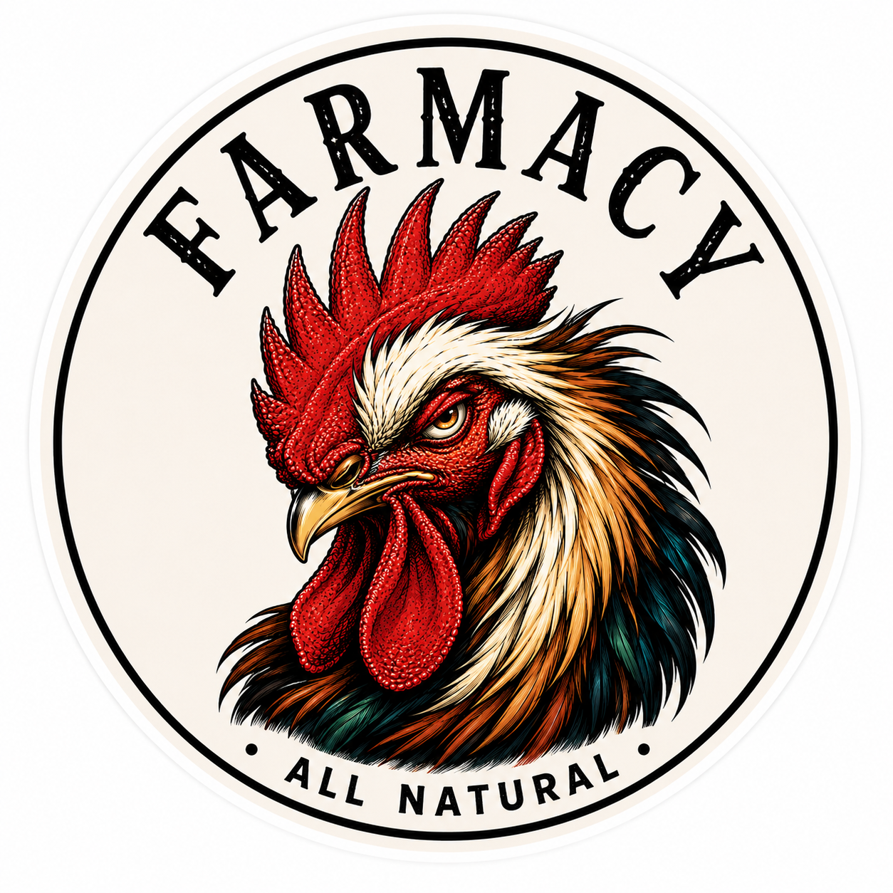 The Rooster Sticker 3"x3"
