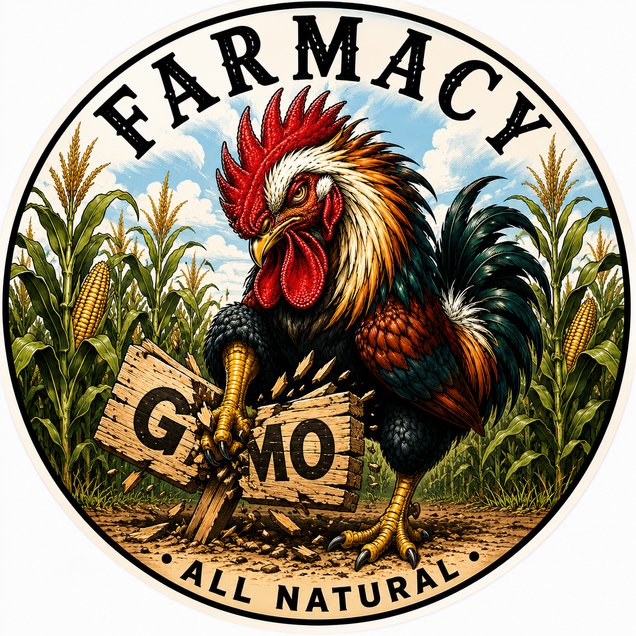 No GMO Sticker 3"x3"